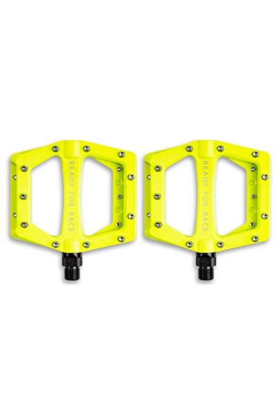 RFR Pedale cu platformă CMPT - set de 2, aluminiu, ax Cr-Mo, pini înlocuibili, galben