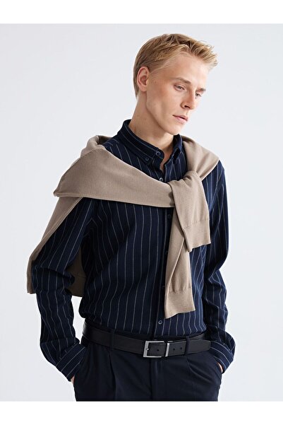 LC Waikiki LCW Vision Regular Fit Uzun Kollu Çizgili Erkek Gömlek