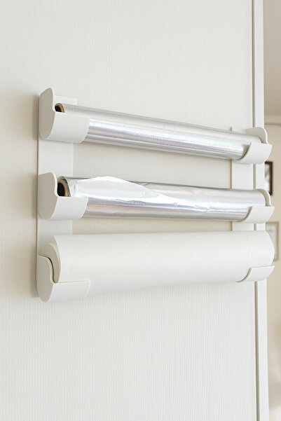 Nebron Rulo düzenleyici askı, pişirme kağıdı, folyo, yağlı kağıt, streç askısı. Yapışkanlı rulo düzenleyici