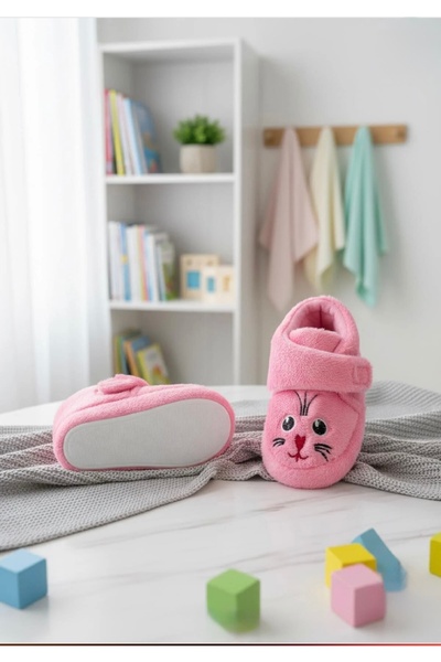 şeker shoes Cute Animals Velcro Anti-Slip Sole Nursery Home School Shoes Baby Kids Slippers Home Boots