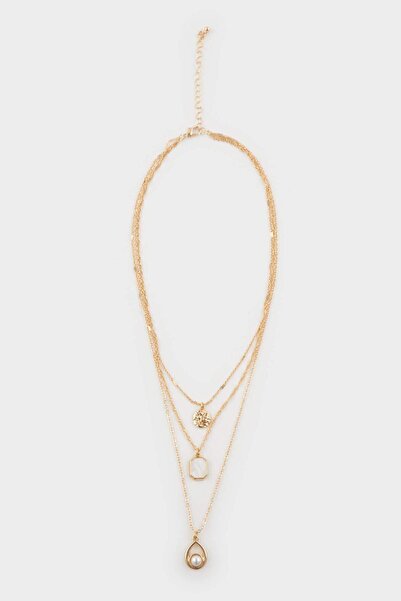 DeFacto Kadın İnci Detaylı Gold Kolye F7707AXNS