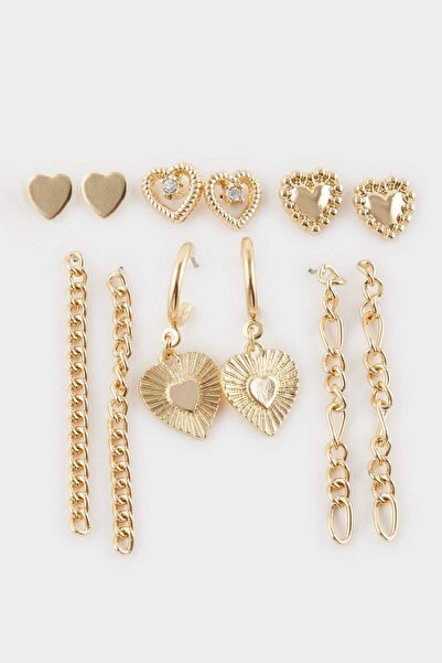 DeFacto Kadın 6lı Gold Küpe F7676AXNS