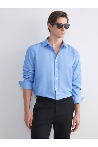 LC Waikiki Cămașă pentru bărbați LCW ECO cu mânecă lungă și închidere cu nast...