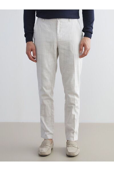 LC Waikiki SOUTHBLUE Standart Kalıp Keten Görünümlü Erkek Pantolon