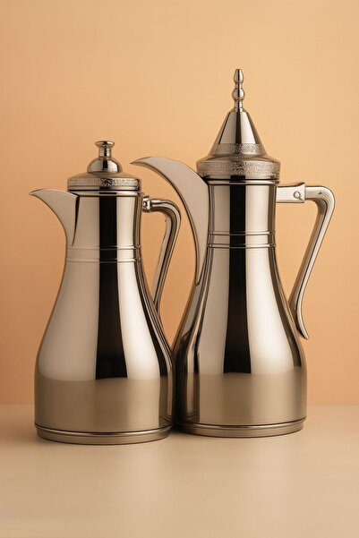 Generic High-quality stainless steel tea and coffee thermos set, new design, 1/0.7 liter size