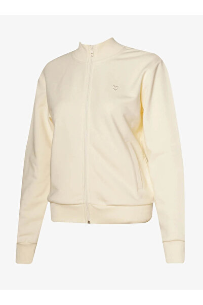 hummel Pulse Zippered Ecru Women's Sweatshirt 922423-9157