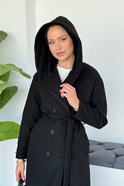 Şulemoda Giyim Mizgin Hooded Coat Black