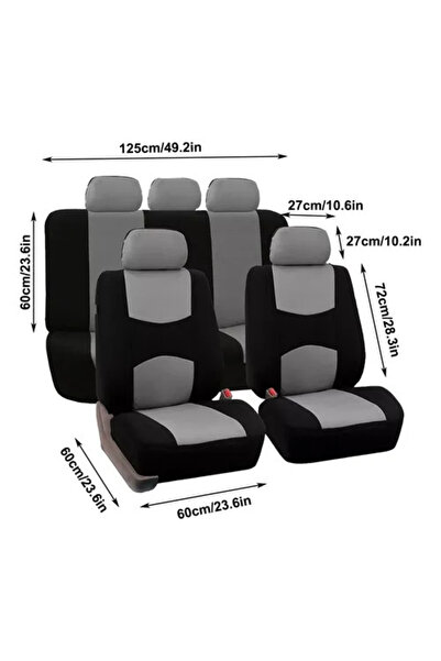 Generic 9-Piece Universal Car Front Seat Cover