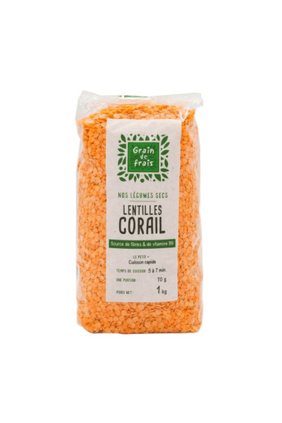 Grain de Frais Set 2buc linte corai Lentilles Corail 2x1kg