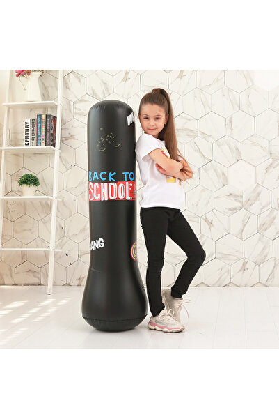 Generic Inflatable Boxing Column, 150cm PVC Kids Punching Bag Fitness Inflatable Boxing Bag for Karate, Taek