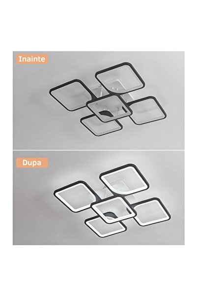 iTin Premium LED Chandelier, 5 Sources, Dimmable, 9000lm, 65W-130W, Remote Control, Warm White Cool Neutral