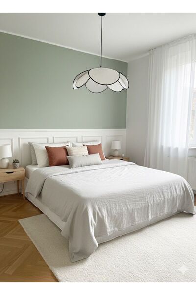Emg DesiGn Modern Tasarım Çiçek Sarkıt Avize Kumaş Boheme Salon Oturma Odası Mutfak Avizesi