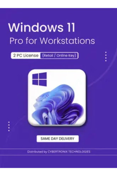 MICROSOFT Windows 11 Pro for Workstations | 2 PC (Retail / Online Key) | Digital License | SAME DAY DELIVERY