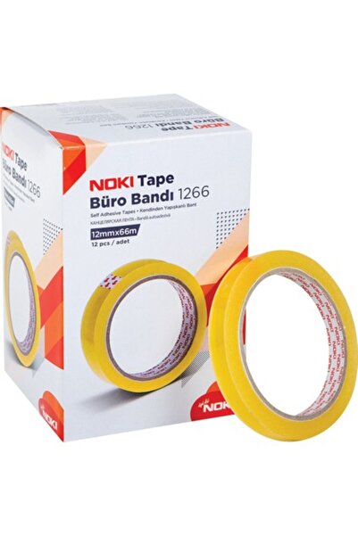 Noki Şeffaf Büro Bandı 12 mm x 66 mm 1 Adet Dayanıklı Kırtasiye Malzemesi
