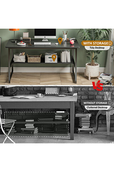 Chuma Study desk with storage space, suitable for home office & workstation writing desk,computer table