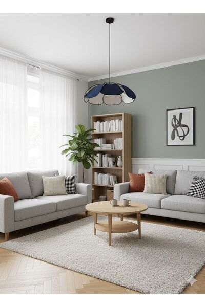 Emg DesiGn Modern Tasarım Çiçek Sarkıt Avize Kumaş Boheme Salon Oturma Odası Mutfak Avizesi