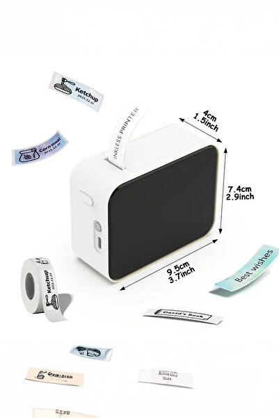 MEK Kablosuz Mini Etiket Baskı Makinesi+ 2 Rulo Hediyeli