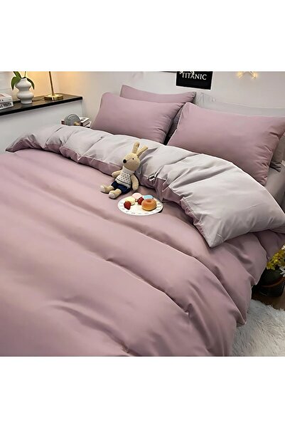 iTin 3 Piece Double Bed Linen Set, Two-Sided Design, Hypoallergenic, Premium Polyester, 200x200 cm