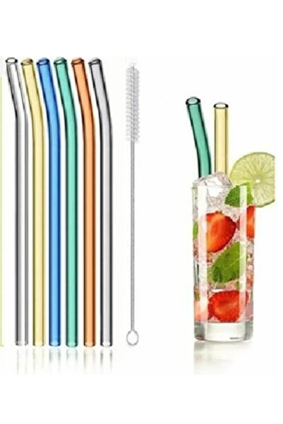 Trendhane 6 قطع من الماصات الزجاجية الملونة المقاومة للحرارة (البورسليكات) وف...