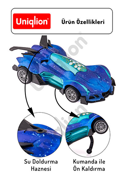 Uniqlion Işıklı ve Buharlı Ön Kaldıran Uzaktan Kumandalı Araba
