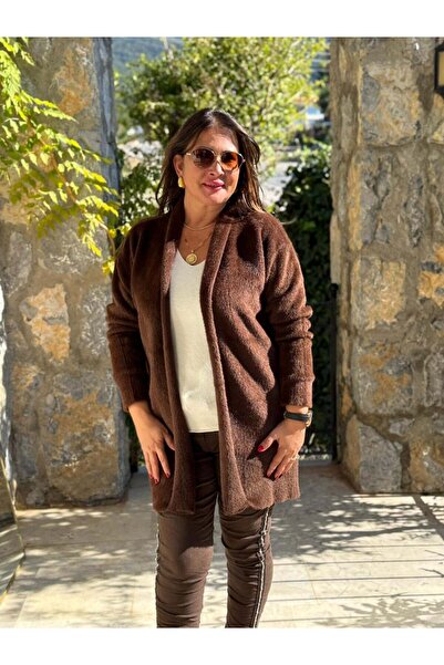Punta Otantik Nc25026 Unlined Wool Cardigan Brown