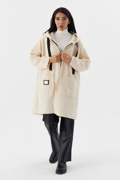 Shopping Shop Hooded pocket long cardigan ecru