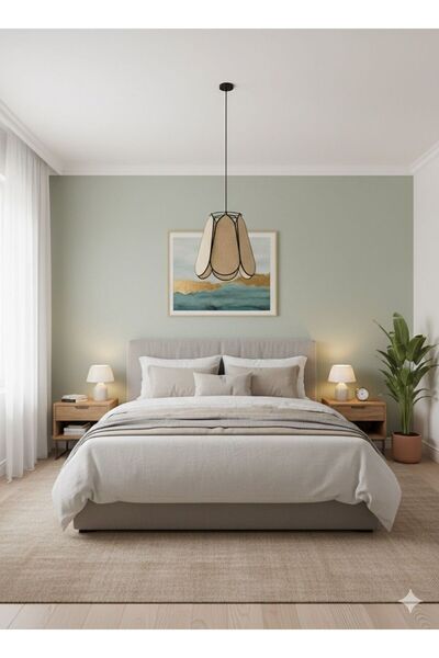 Emg DesiGn Modern Tasarım Çiçek Sarkıt Avize Kumaş Boheme Salon Oturma Odası Mutfak Avizesi