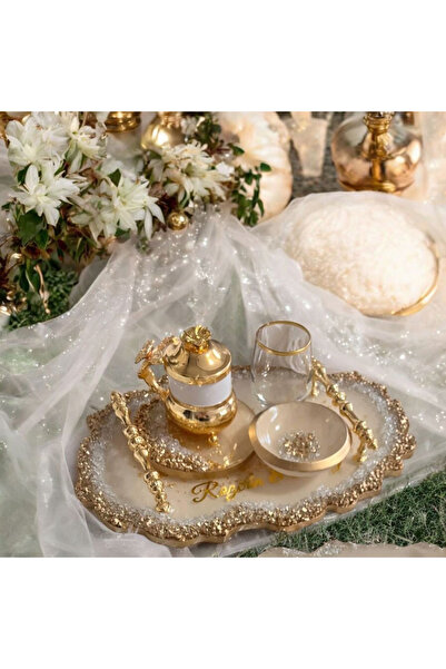 elimersacraft Söz nişan tepsisi. Nişan kahve tepsisi. Kahve tepsi seti