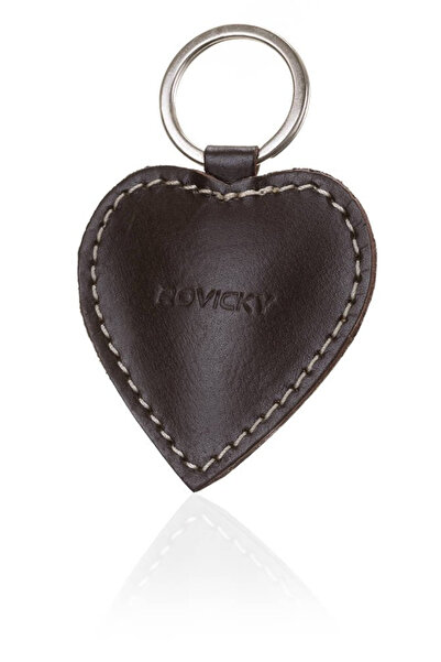 Other Breloc în formă de inimă din piele naturală - Rovicky