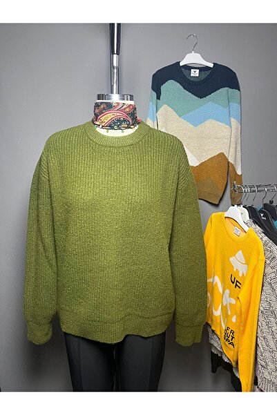 NSRKNİTWEAR Oversized Soft Textured Comfortable Fit Women's Sweater - Crew Neck