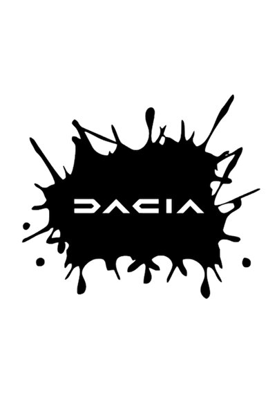 Oracal Sticker pata cu scris dacia model nou, 20cm, negru