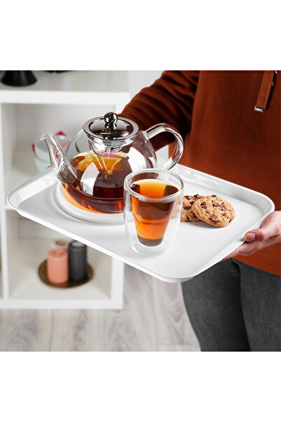 Other White plastic serving tray 35.5x27 cm