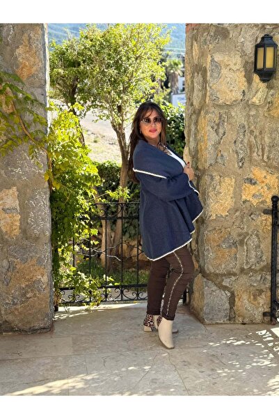 Punta Otantik YG3695 Palton italian drapat în formă de buchet marin