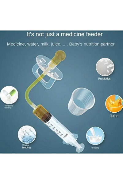 AURİZEX Bebek İlaç Verme Şırıngası Seti – Emzik Uçlu Sıvı İlaç Dağıtıcı, Ölçü...