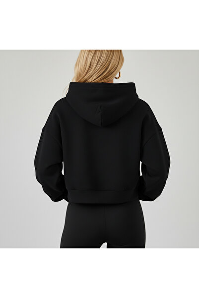 BRZ COLLECTION Juicy Stone με τύπωμα oversized Crop Hoodie + Κοσμήματα έκπληξη