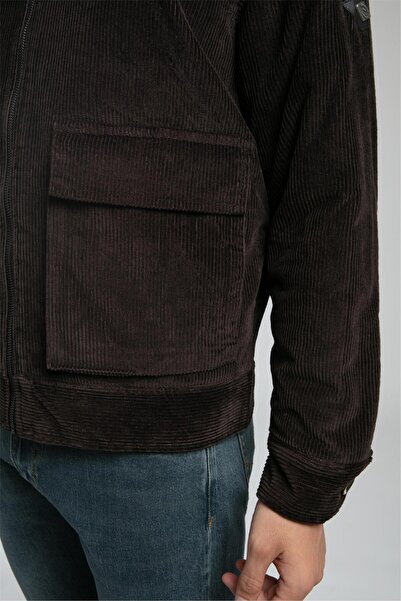 Lee Cooper Lonroy Men's Velvet Jacket Brown