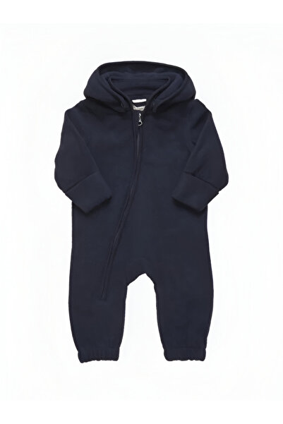 EN FANT En Fant fleece overalls, detachable hood, blue, 68
