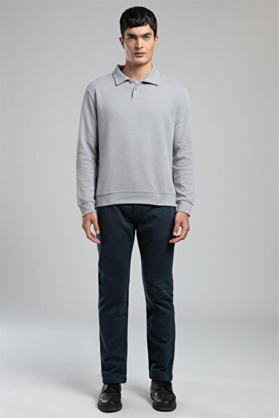 Lee Cooper Robb Normal Waist Straight Cut Straight Leg Navy Blue Men's Trousers