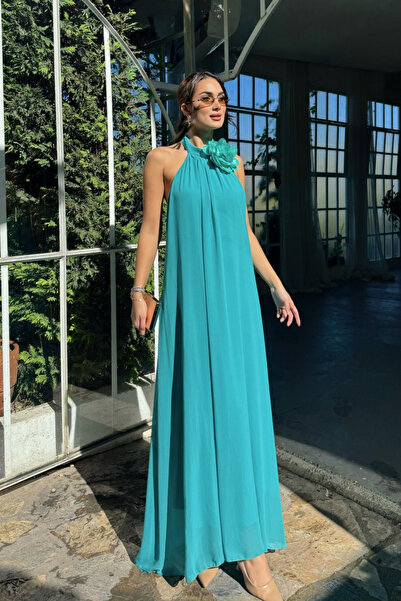 Sindimoda Sezen Gül Detay Şifon Abiye 9351