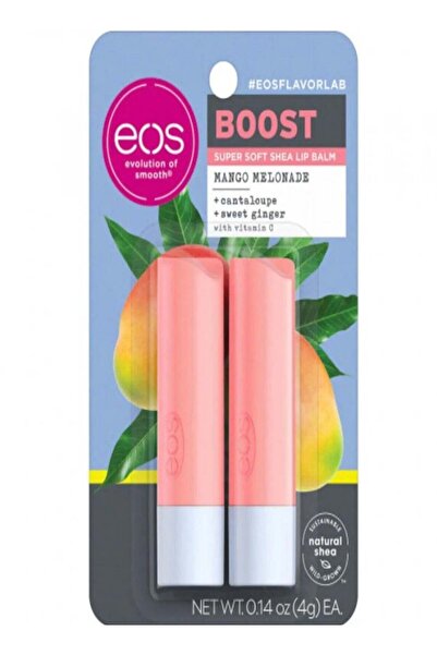 Eos مرطب شفاه بنكهة العسل والتفاح والمانجو والشمام - عبوتان (0.28 أونصة لكل عبوة)
