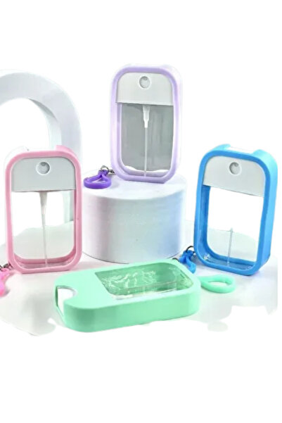 mucit home 2 Adet Renkli Silikon Kılıflı Anahtarlıklı Sprey Şişesi