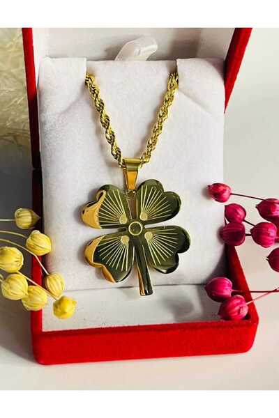 pure age Steel Clover Necklace (60 cm)