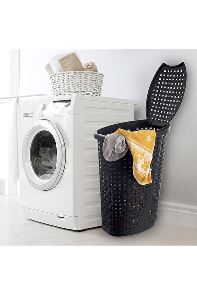 Other 45L Black Plastic Laundry Basket