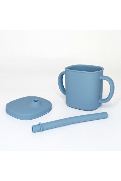 Coccorito Cana cu pai si capac din silicon, Coccorito, Blue