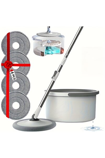 Cozara Spinner Mop and Bucket Set with Microfiber Replacement Pad and Telescopic Handle