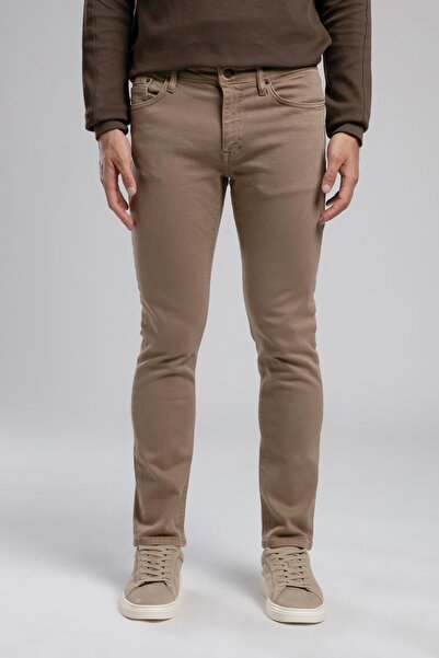 Lee Cooper Jagger normal waist slim fit straight leg beige men's pants