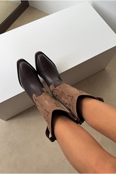 Mupa Shoes Γυναικείες Μπότες ACI ΚΑΦΕ SUEDE