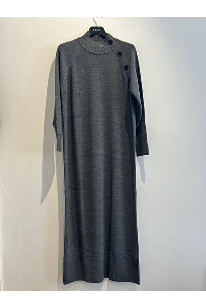 Kayra Buttoned Knitwear Dress