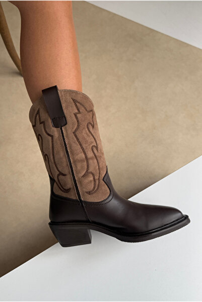 Mupa Shoes Γυναικείες Μπότες ACI ΚΑΦΕ SUEDE