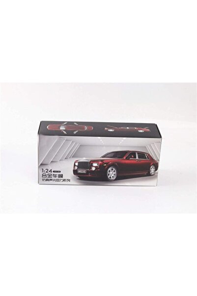 AMERTEER Alloy Car Model 1:24 Rolls-Royce Phantom Diecast Toy with Sound & Light - Black